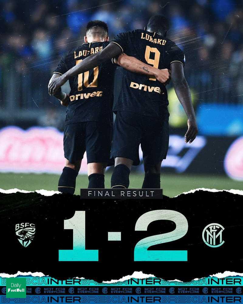 نتیجه بازی اینتر و برشا/ صدرنشینی موقت اینتر با برد خارج از خانه