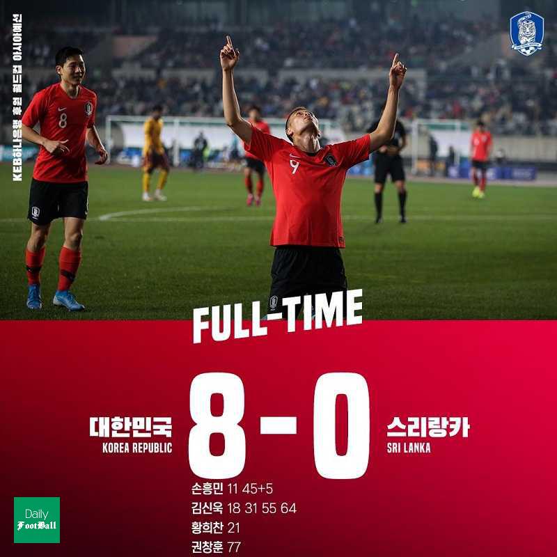 کره جنوبی سریلانکا را گلباران کرد