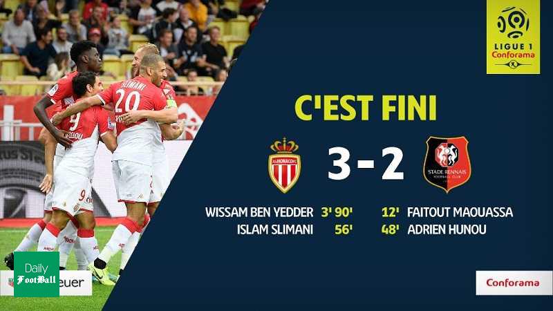 پیروزی سخت موناکو مقابل رن