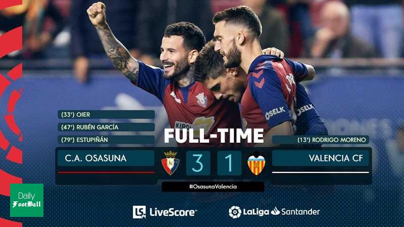 پیروزی خانگی اوساسونا مقابل والنسیا