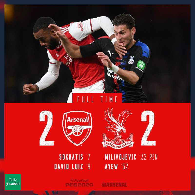 نتیجه بازی آرسنال و کریستال پالاس/ توقف خانگی توپچی ها