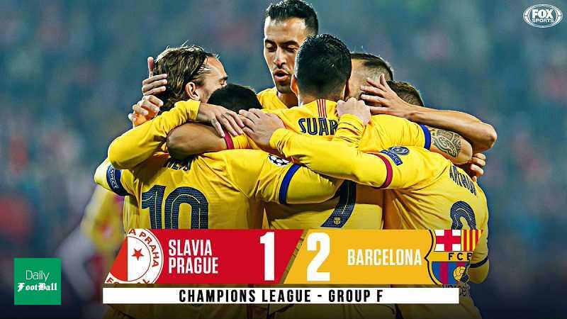 نتیجه بازی رفت بارسلونا و اسلاویا پراگ در مرحله گروهی لیگ قهرمانان اروپا