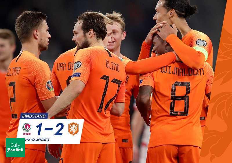 نتیجه بازی هلند و بلاروس/ پیروزی هلند با دبل واینالدوم