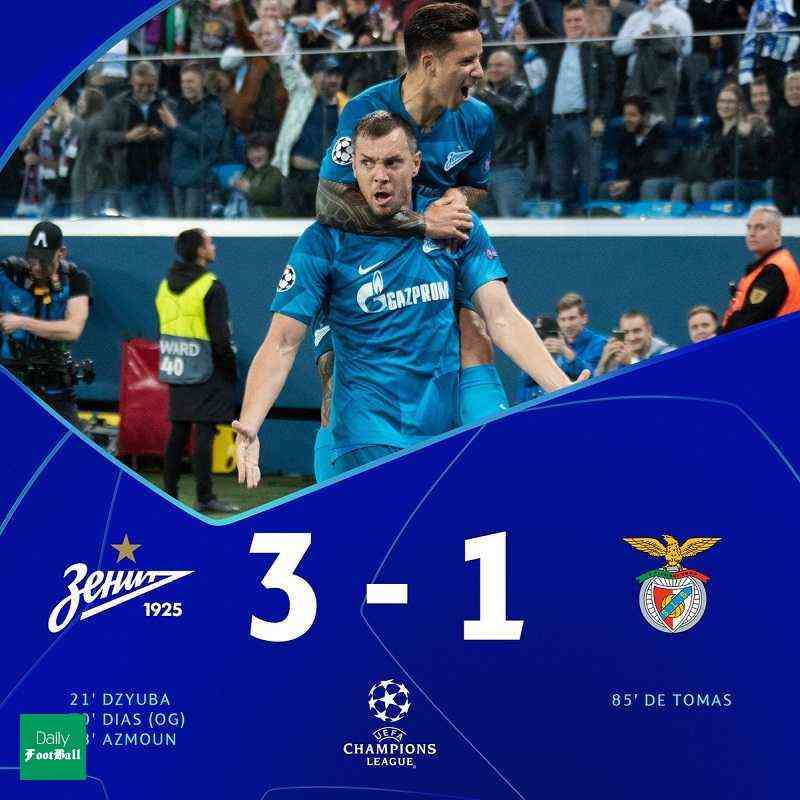 نتیجه بازی زنیت و بنفیکا/ 2 بازی، 2 گل برای سرادر آزمون