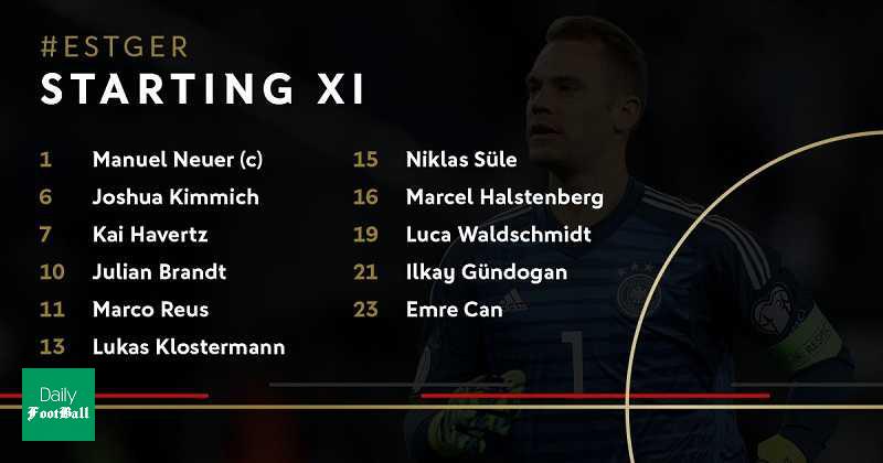 ترکیب اصلی تیم ملی آلمان مقابل استونی/ بازگشت نویر