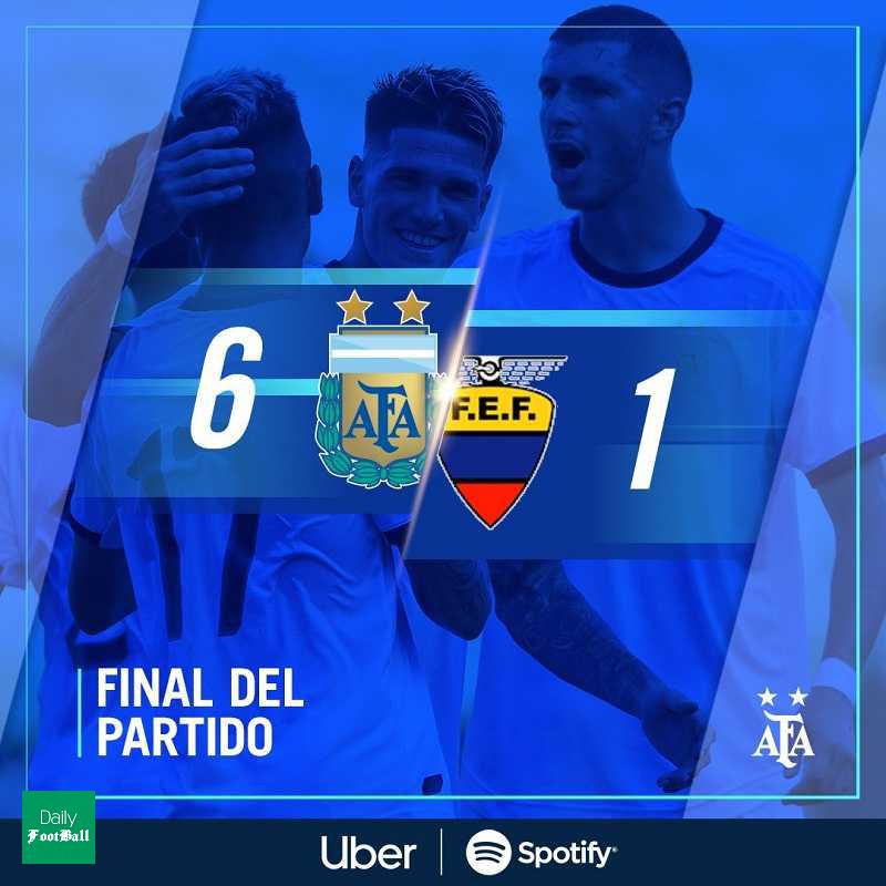 آرژانتین اکوادور را 6 تایی کرد