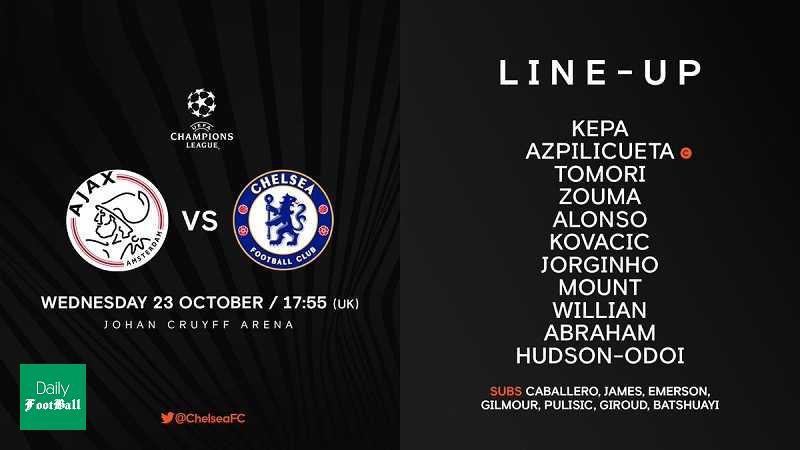 ترکیب اصلی آژاکس و چلسی برای بازی امشب