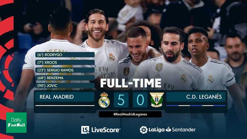 نتیجه بازی رئال مادرید و لگانس/ رئال به یک قدمی بارسا رسید