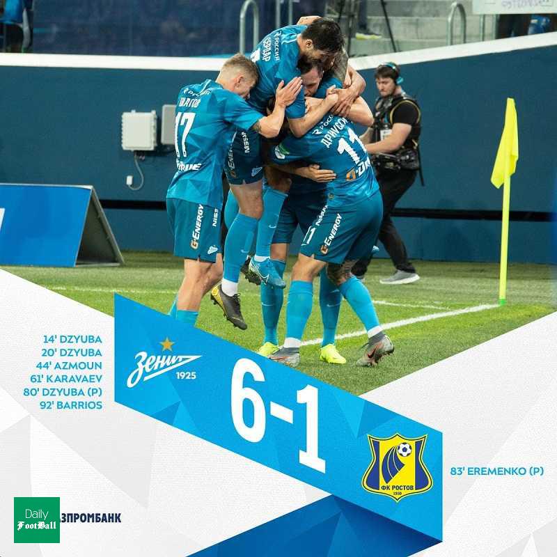 پیروزی پرگل زنیت مقابل روستوف در شب گلزنی سردار آزمون