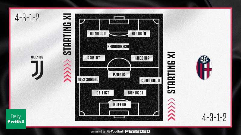 ترکیب اصلی یوونتوس مقابل بولونیا