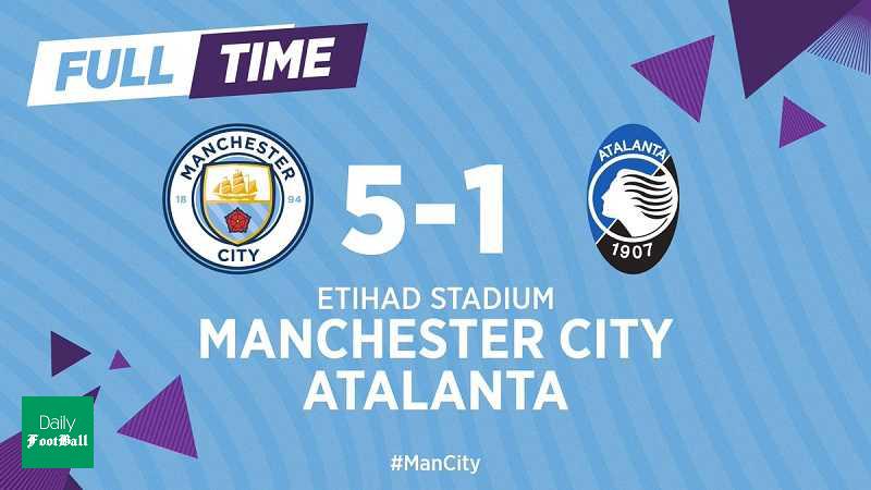 نتیجه بازی منچسترسیتی و آتالانتا/ پیروزی پرگل سیتیزن ها با هتریک استرلینگ