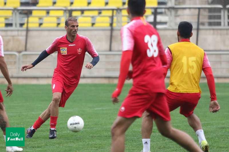 گزارش تمرین امروز پرسپولیس/ مهدی عبدی مصدوم شد