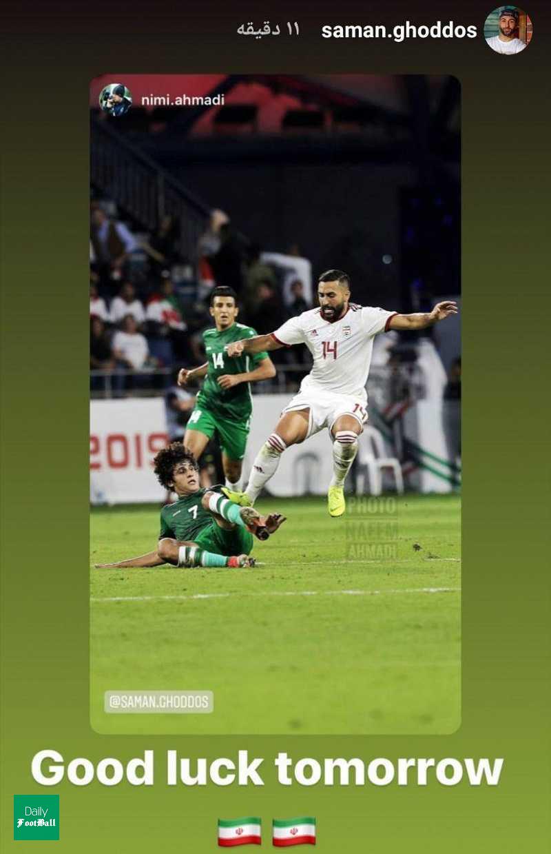 عکس/ استوری غایب بزرگ تیم ملی در آستانه بازی ایران و عراق