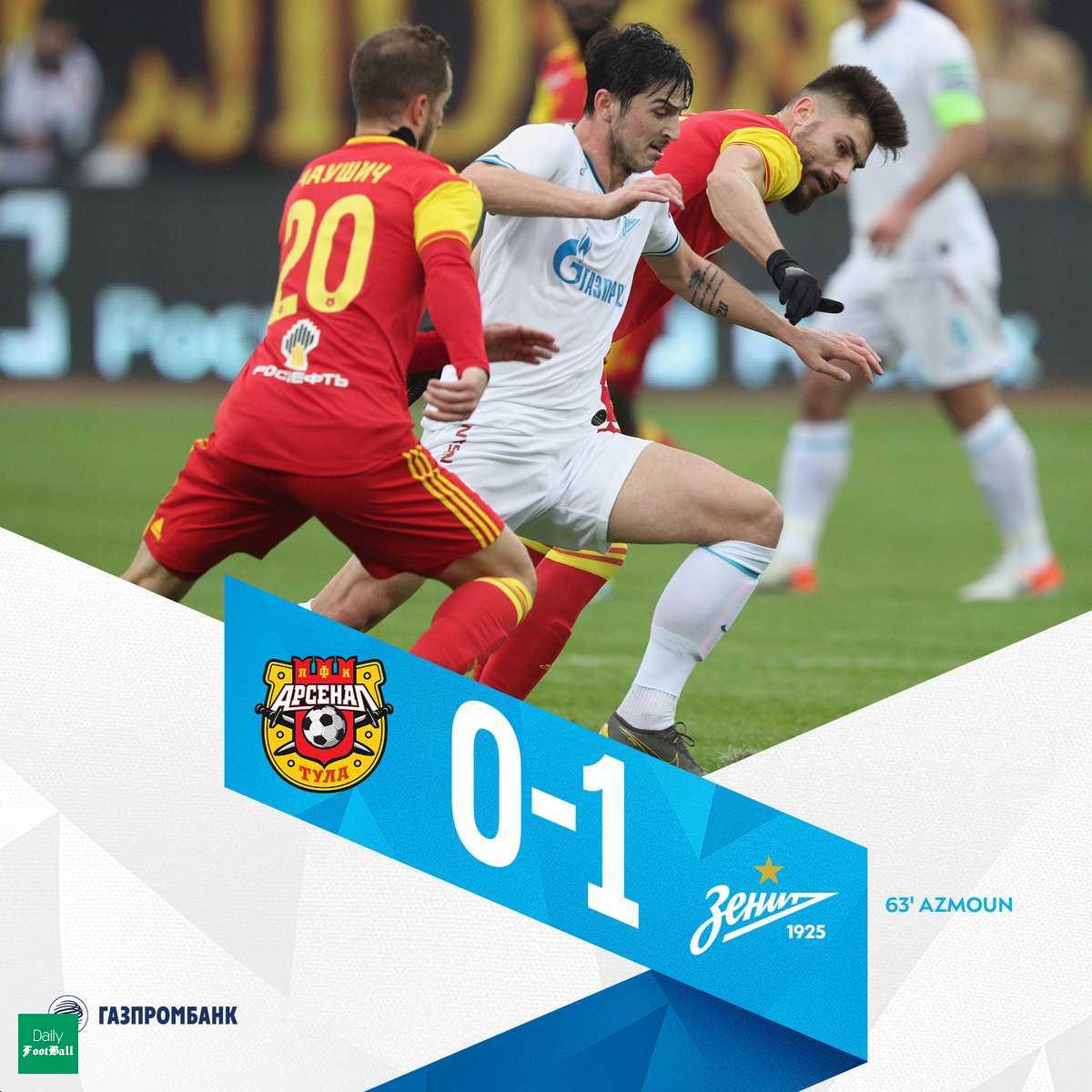 پیروزی زنیت مقابل آرسنال با گل 3 امتیازی سردار آزمون