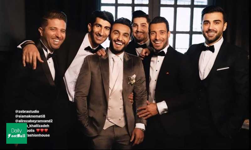 عکس/ پرسپولیسی ها در مراسم نامزدی سیامک نعمتی