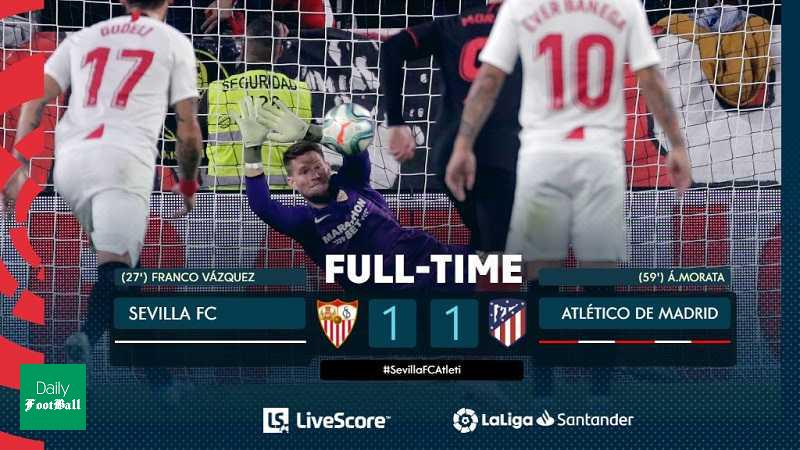 نتیجه بازی سویا و اتلتیکو مادرید/ سومین تساوی متوالی شاگردان سیمئونه