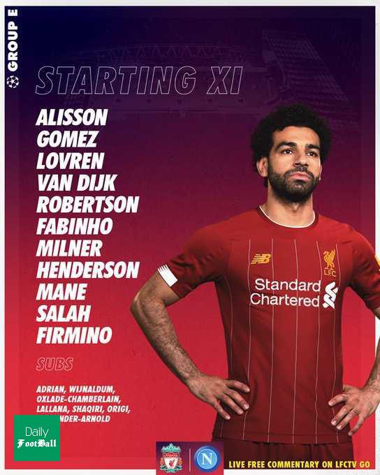 ترکیب لیورپول و ناپولی مشخص شد