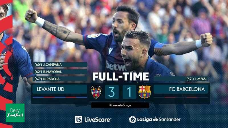 نتیجه بازی بارسلونا و لوانته/ بارسا کامبک خورد