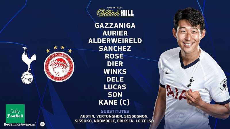 ترکیب تاتنهام مقابل المپیاکوس اعلام شد