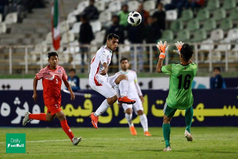 نتیجه بازی جوانان ایران و نپال/ برد پرگل ایران با گلزنی مهاجم پرسپولیس