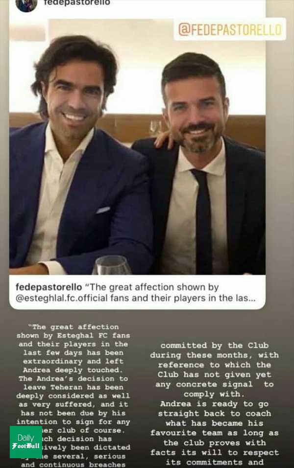 پیام امیدوارکننده همسر استراماچونی به هواداران استقلال