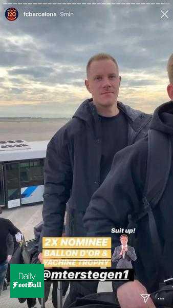 بازیکنان بارسلونا در مراسم