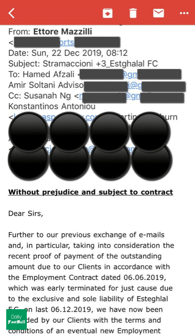 استقلال علیه استراماچونی سند رو کرد