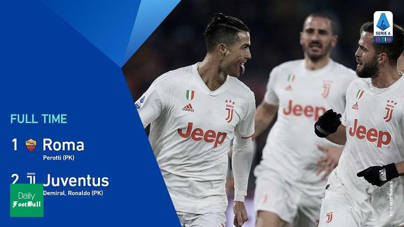 نتیجه بازی رم و یوونتوس/ یووه صدرنشین نیم فصل سری آ شد