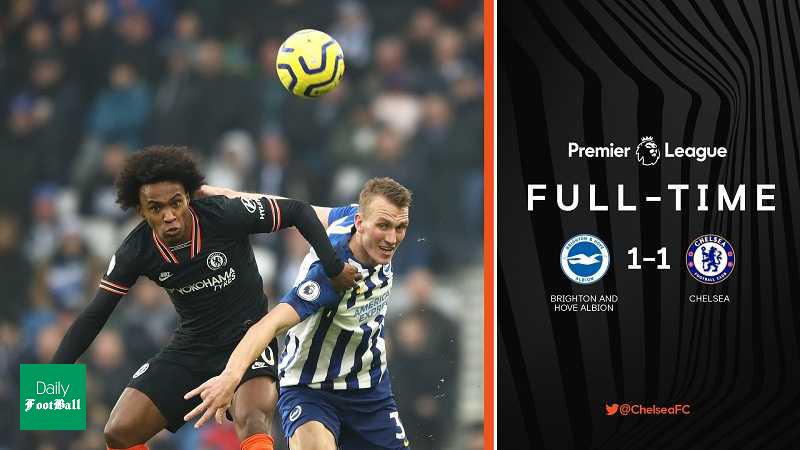 نتیجه بازی چلسی و برایتون/ تساوی خانگی برایتون با سوپرگل جهانبخش