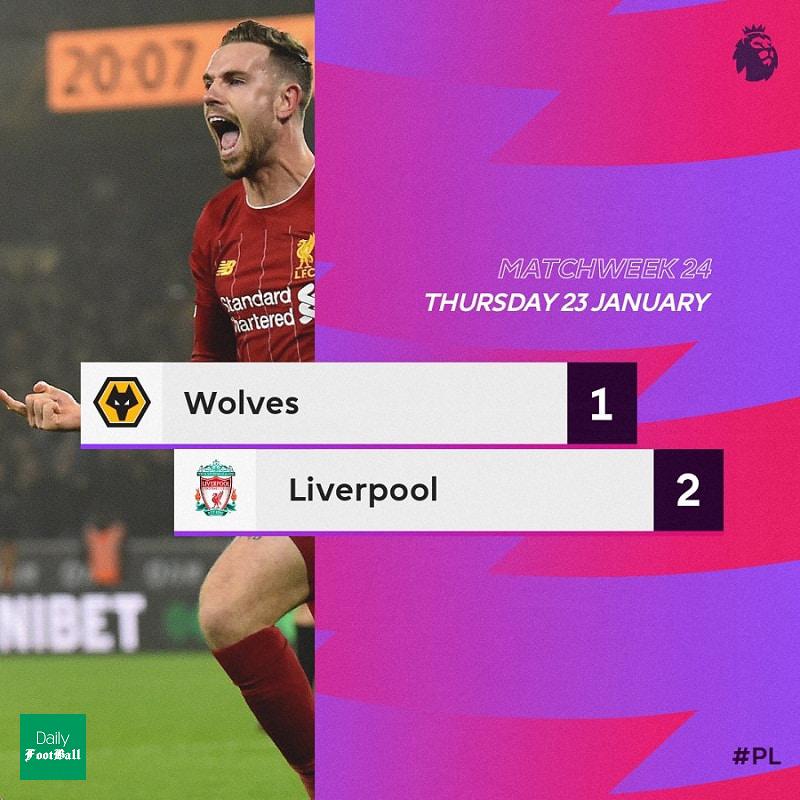 نتیجه بازی لیورپول و ولورهمپتون/ پیروزی خارج از خانه شاگردان کلوپ