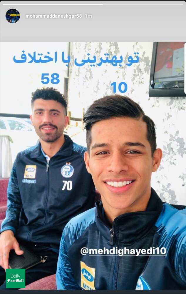 استوری معنادار مدافع استقلال برای مهدی قائدی