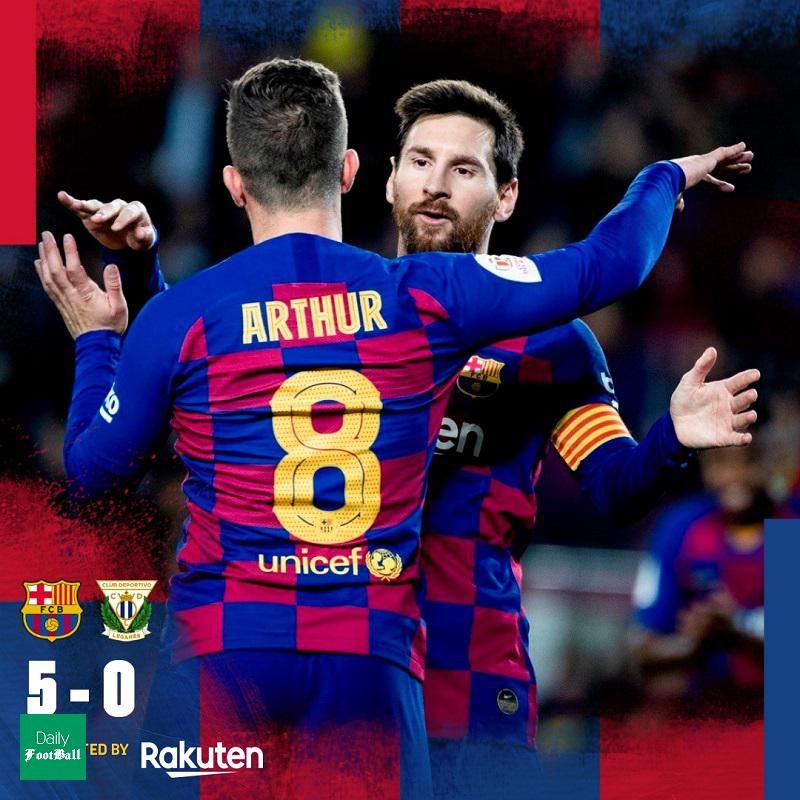 نتیجه بازی بارسلونا و لگانس در جام حذفی اسپانیا 2020