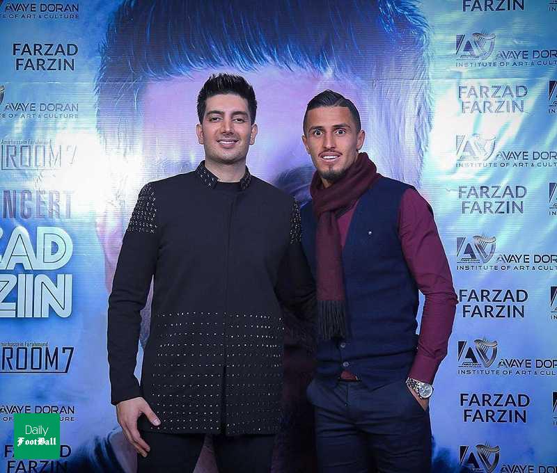 2 ستاره پرسپولیس در کنسرت فرزاد فرزین + عکس