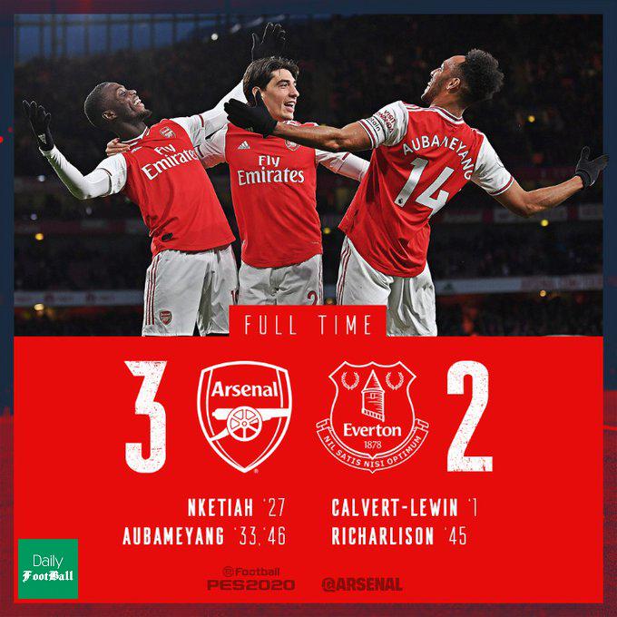 نتیجه بازی آرسنال و اورتون/ پیروزی توپچی ها در دیداری پرگل