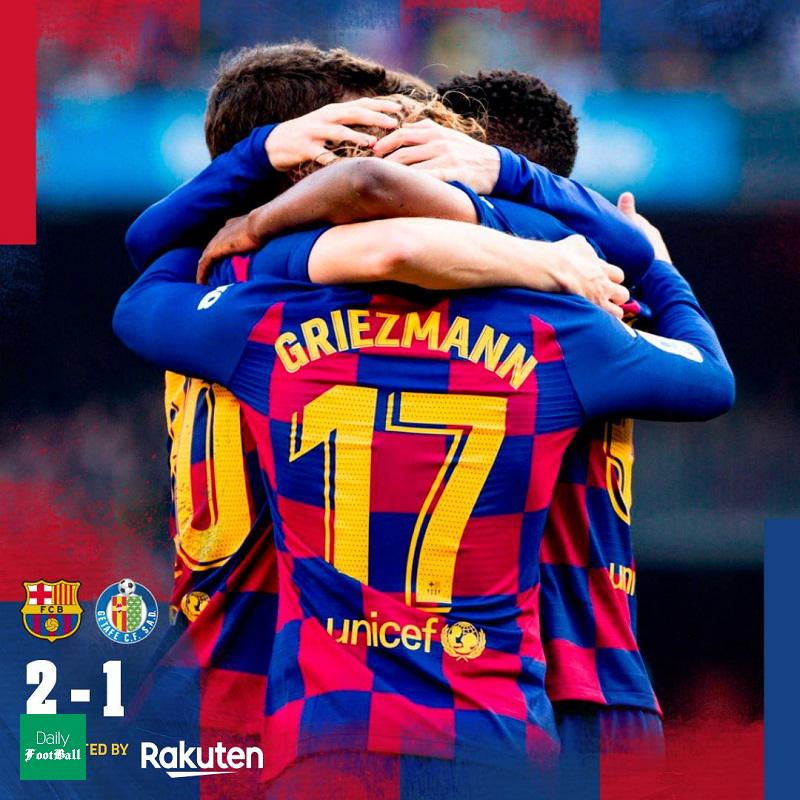 نتیجه بازی بارسلونا و ختافه امشب شنبه 26 بهمن 98