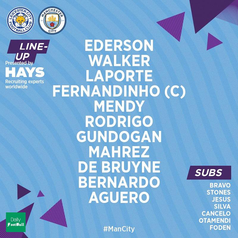 ترکیب منچسترسیتی و لسترسیتی برای بازی امشب 3 اسفند 98