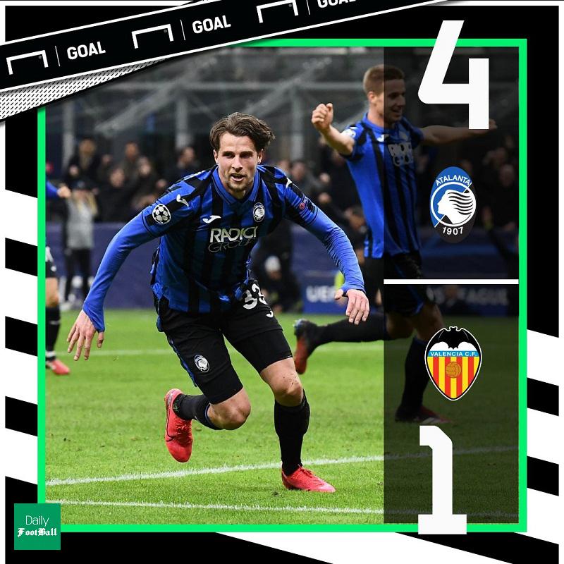 نتیجه بازی آتالانتا و والنسیا/ پیروزی پرگل شاگردان گاسپرینی