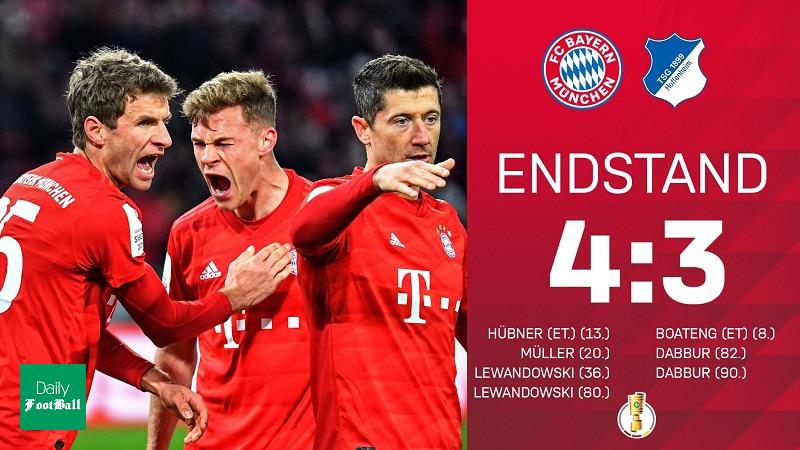 نتیجه بازی بایرن مونیخ و هوفنهایم/ صعود سخت بایرن در یک بازی پرگل