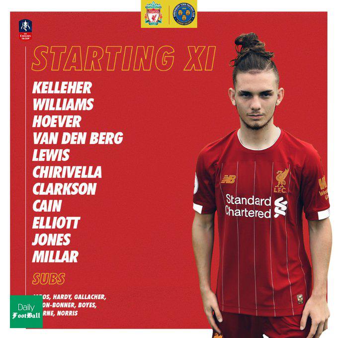 ترکیب لیورپول مقابل شروزبری تاون برای بازی امشب 15 بهمن 98