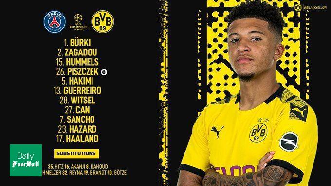 ترکیب پاری سن ژرمن و دورتموند برای بازی امشب 21 اسفند 98