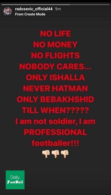 رادوشویچ به سیم آخر زد