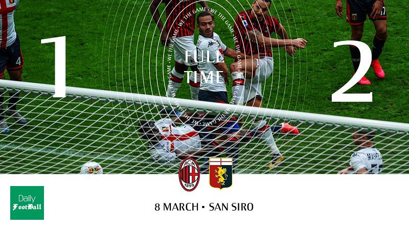 نتیجه بازی میلان و جنوا امشب یکشنبه 18 اسفند 98