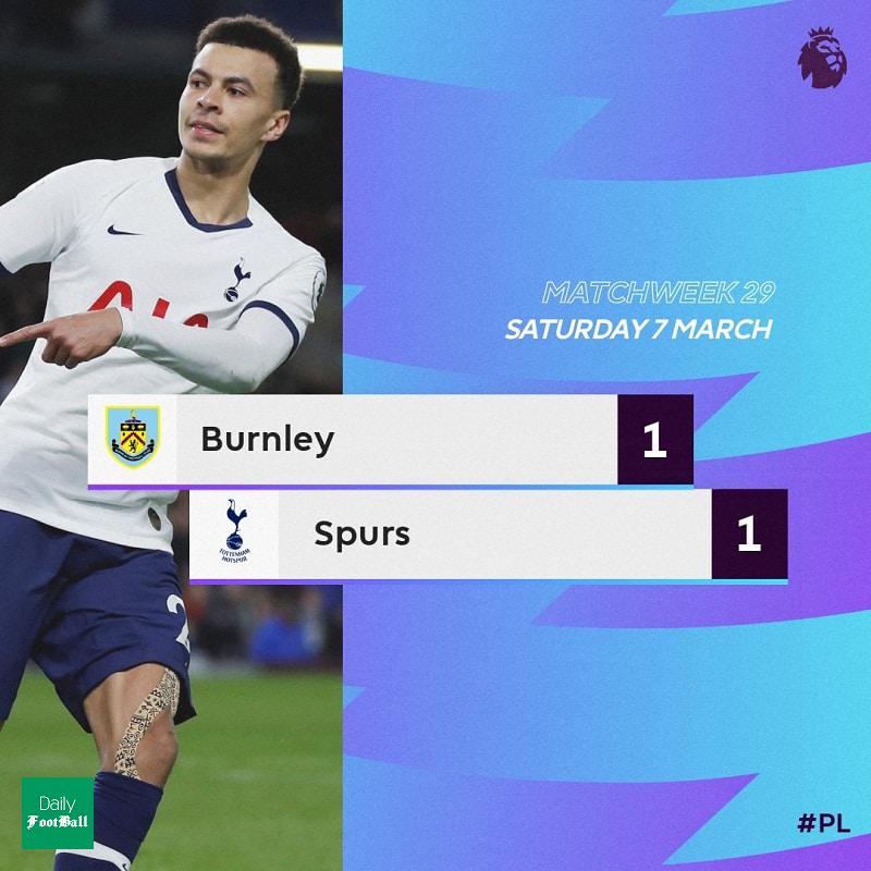 نتیجه بازی تاتنهام و برنلی/ توقف شاگردان مورینیو