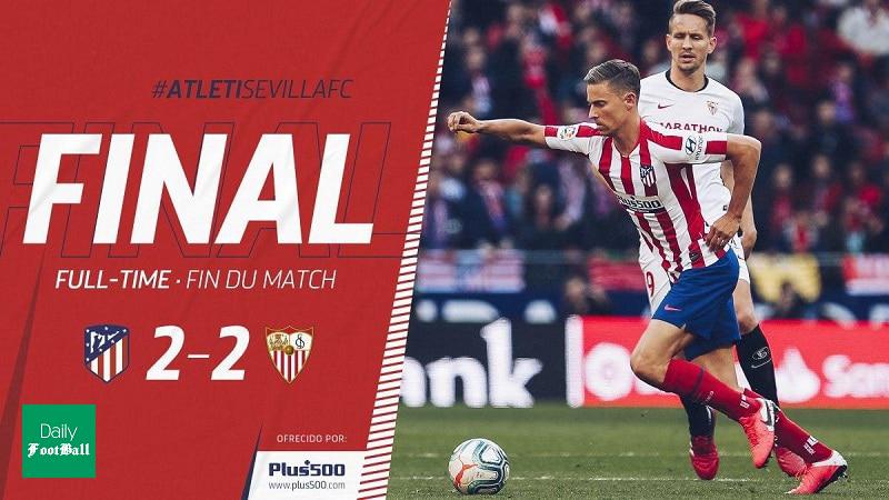 نتیجه بازی اتلتیکو مادرید و سویا/ توقف خانگی شاگردان سیمئونه