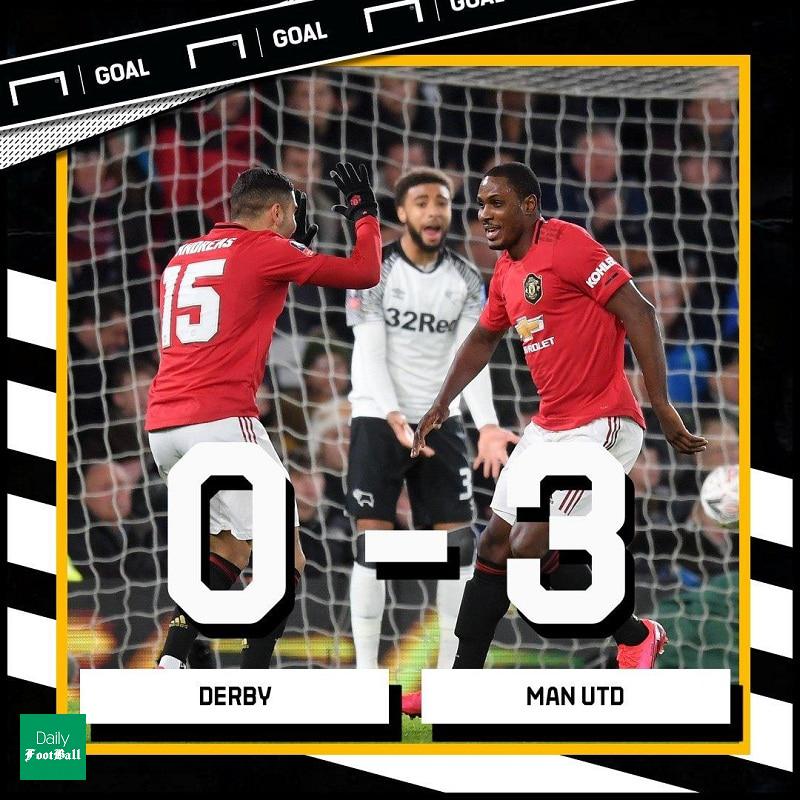 نتیجه بازی منچستریونایتد و دربی کانتی/ صعود بی دردسر شیاطین سرخ