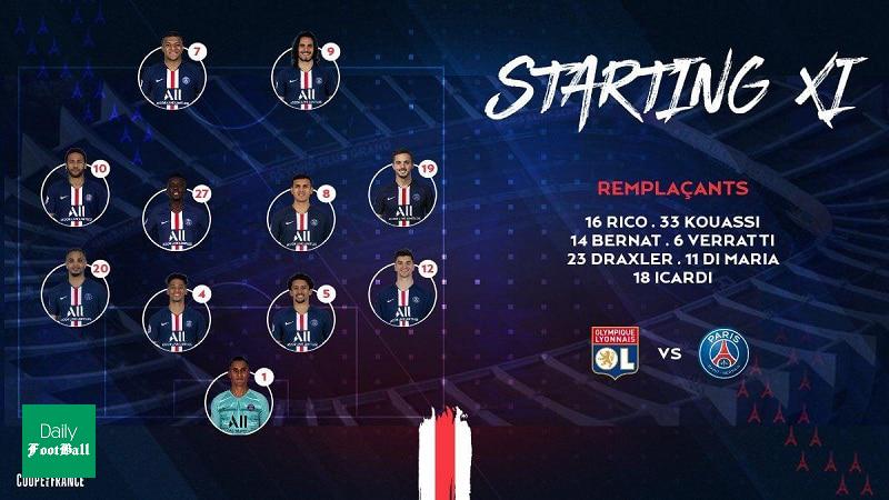 ترکیب لیون و پاری سن ژرمن برای بازی امشب 14 اسفند 98