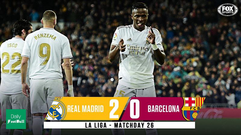 نتیجه ال کلاسیکو رئال مادرید و بارسلونا دیشب یکشنبه 11 اسفند 98