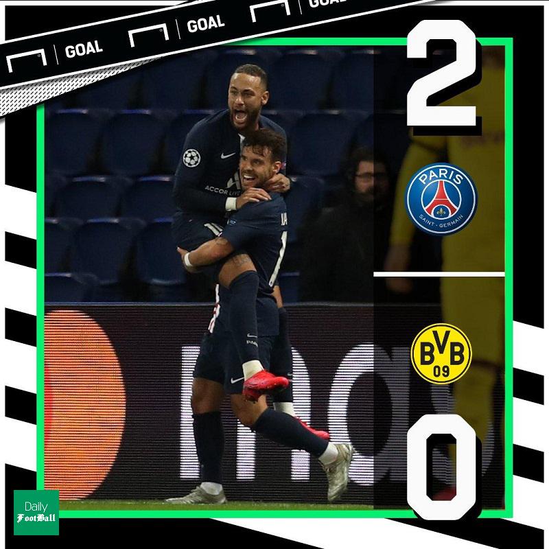 نتیجه بازی پاری سن ژرمن و دورتموند دیشب چهارشنبه 21 اسفند 98