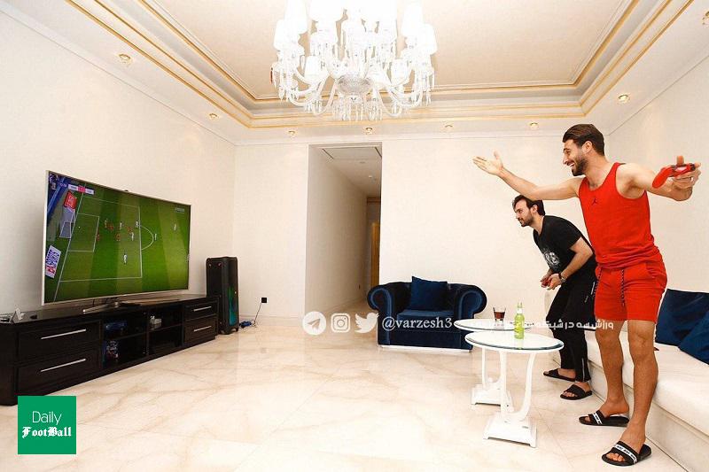 قرنطینه شجاع خلیل زاده و همسرش در خانه لاکچری +تصاویر