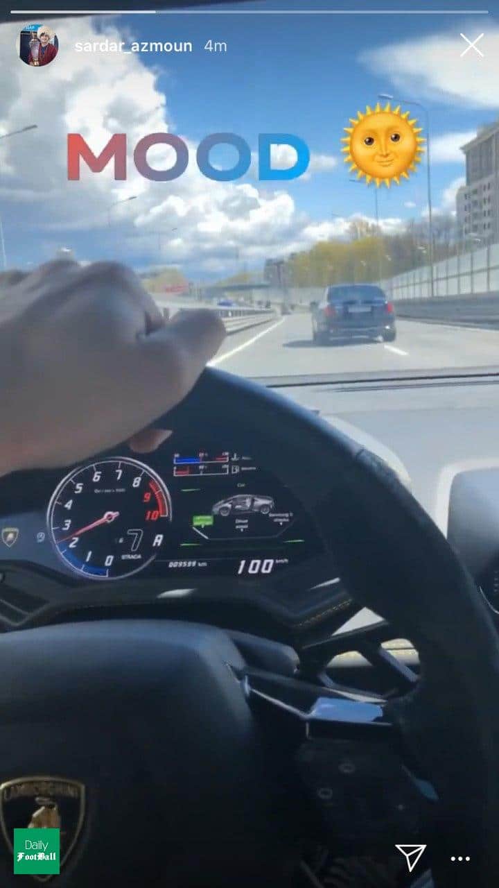 سردار آزمون پشت فرمان لامبورگینی لاکچری +عکس